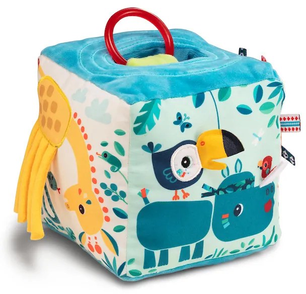 Lilliputiens - textilná kocka s aktivitami - džungľa