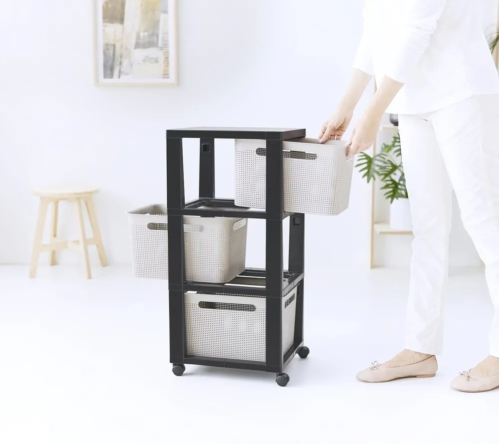 ROTHO BRISEN komoda 3x16 L - antracit/cappuccino