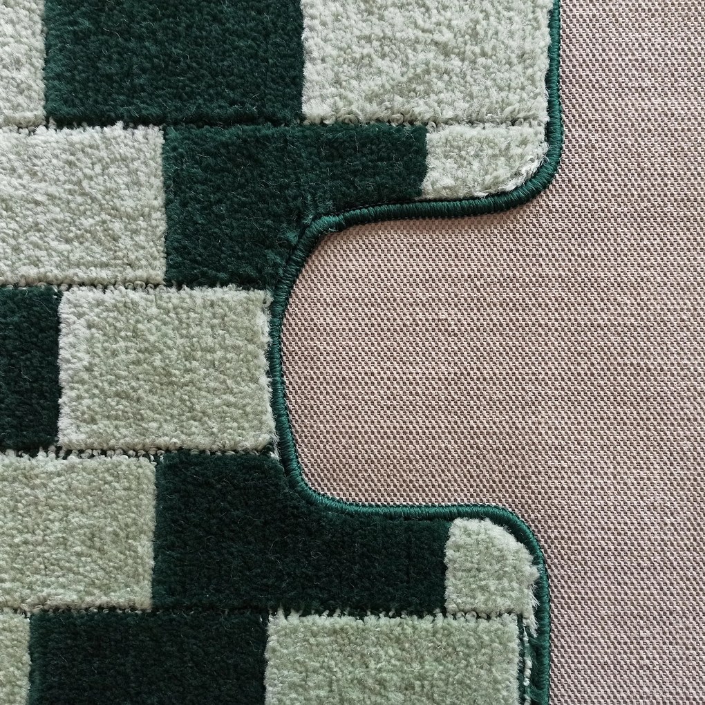 DY Kúpeľňová sada koberčekov s výrezom Bornova XL - zelená