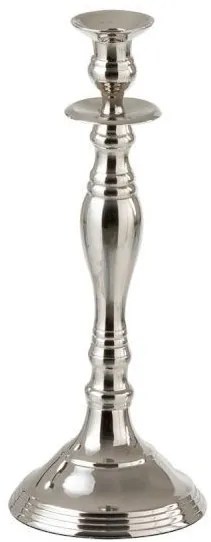 Strieborný kovový svietnik - Ø 13*34cm