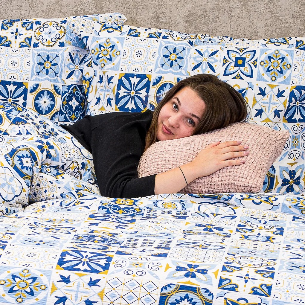 4Home Krepové obliečky Azul, 140 x 200 cm, 70 x 90 cm, 140 x 200 cm, 70 x 90 cm