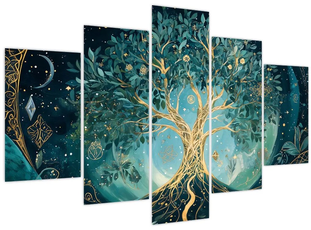 Obraz – Strom života vo vesmíre (150x105 cm)