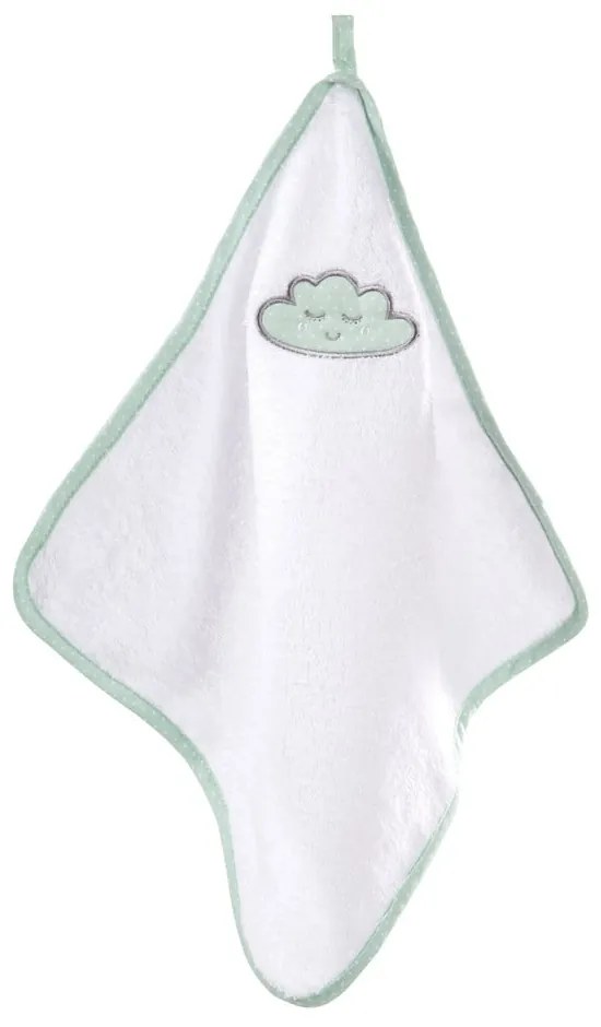 Biela bavlnená detská osuška s kapucňou 80x80 cm Happy Cloud – Roba