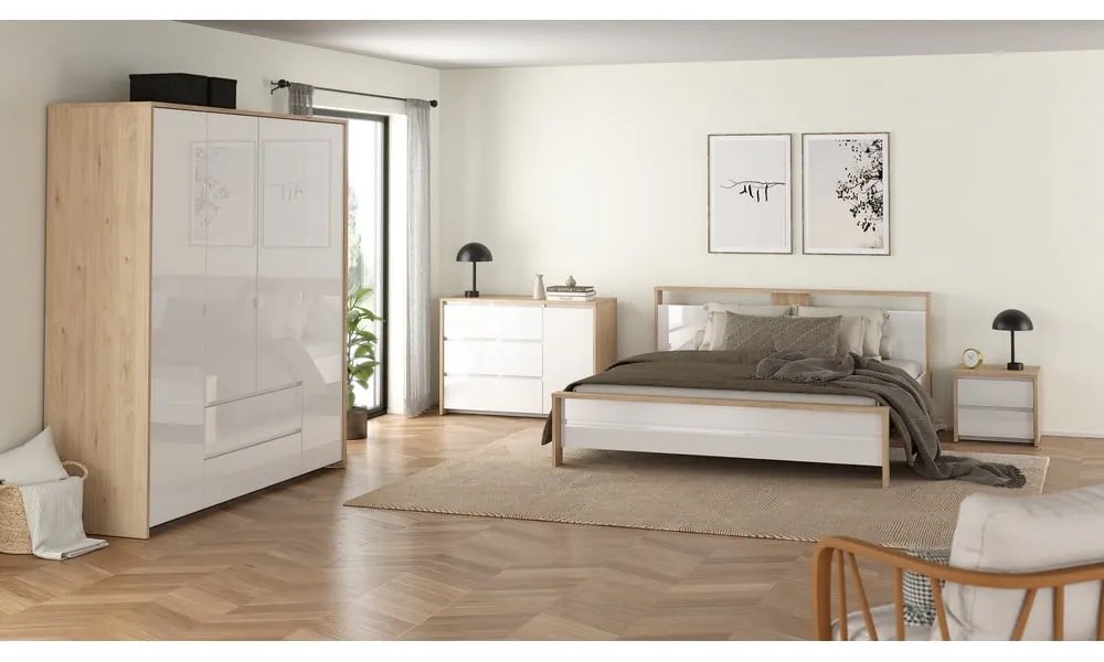 Biely/v prírodnej farbe nočný stolík Next – Tvilum