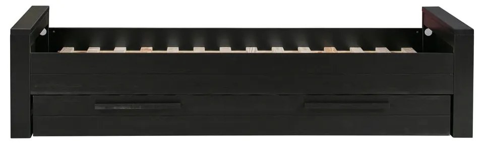 Čierna zásuvka pod posteľ 90x200 cm Dennis – WOOOD
