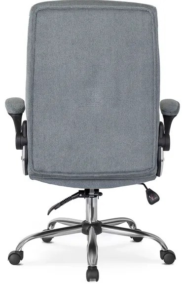 Vintino kancelárska otočná stolička JACOB s chrómovými nohami sivá