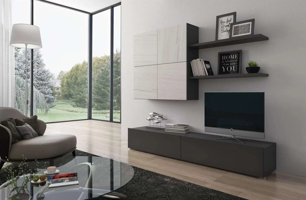 OBÝVACIA STENA NIKO ŠEDÁ + MRAMOR