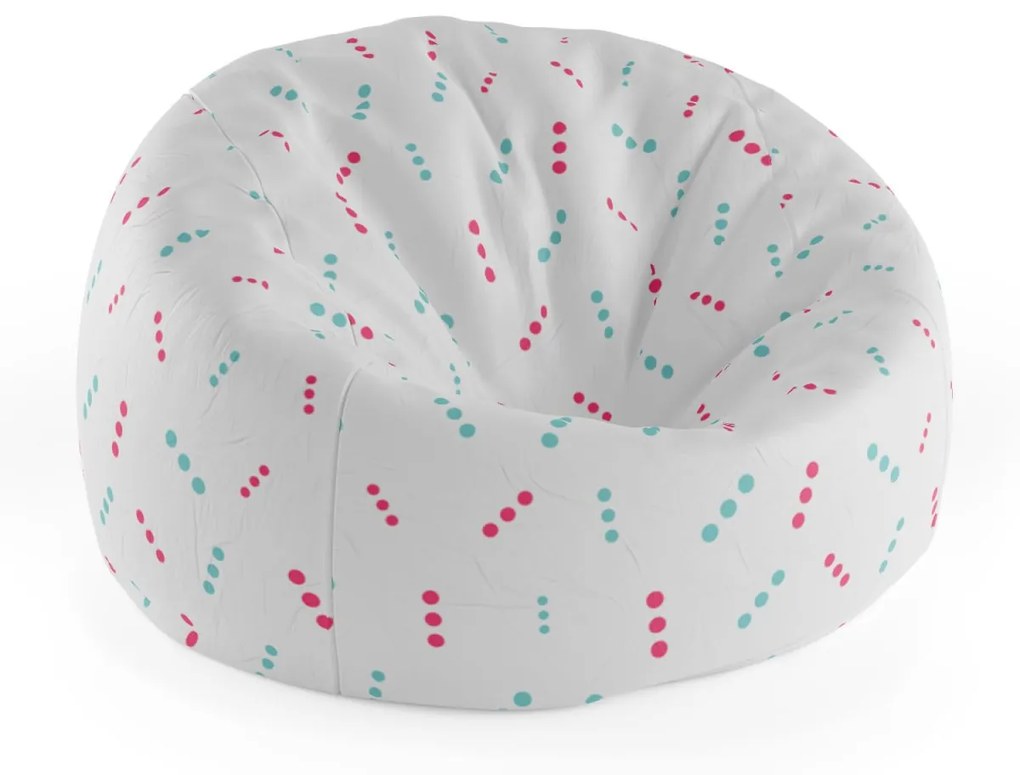 Sablio Sedací vak Cocoon Bodkované čiarky - 115 x 75 cm x 45 cm