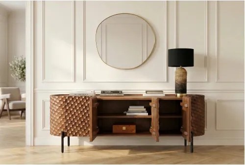 TV-skrinka 47584 Adlon 160cm Drevo Mango Hnedé - Komfort-nábytok