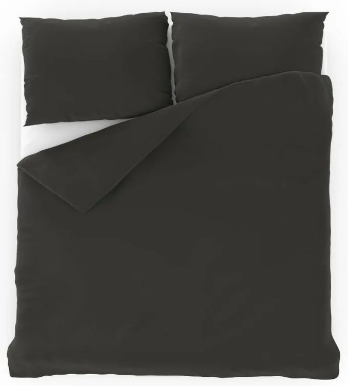 Kvalitex Bavlnené obliečky tmavosivá, 140 x 200 cm, 70 x 90 cm