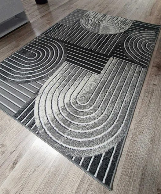 HU Sivý geometrický obdĺžnikový koberec NEW IDEA 90141-0433 Rozmer: 200x300 cm