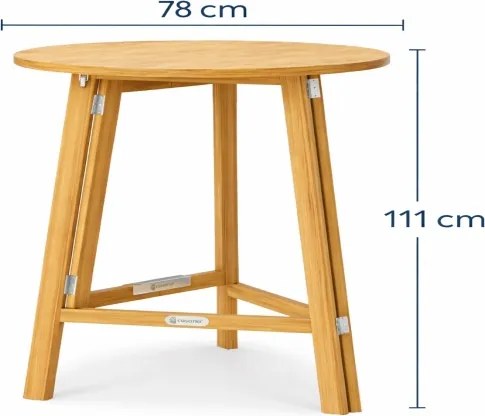 Zahradní skládací stolek Rondel Ø78 cm