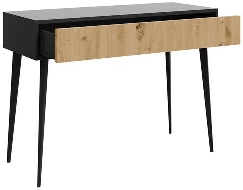 Konzolový stolík Oksawi 1SZ, Farby: čierna / dub artisan
