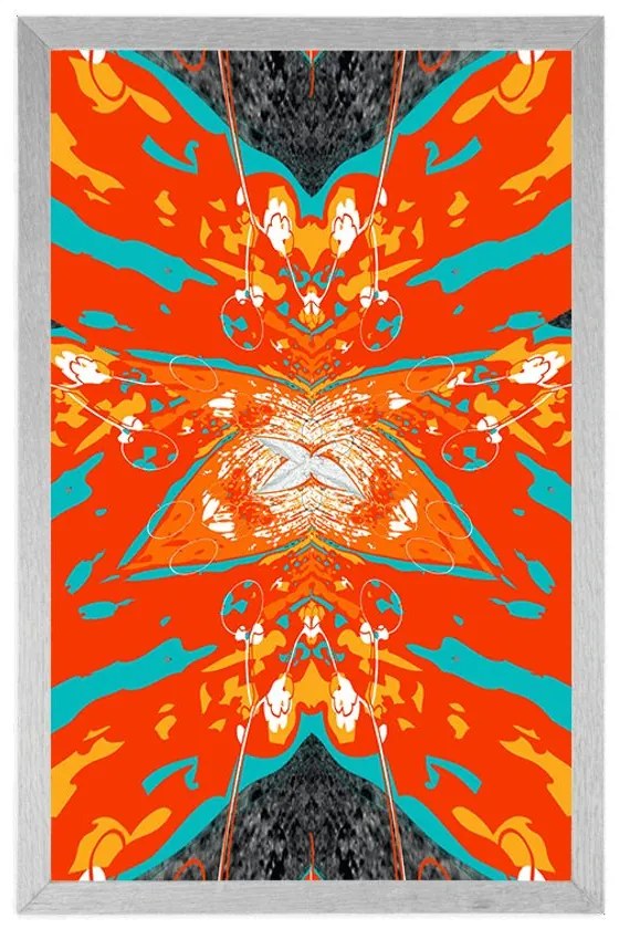 Plagát abstrakcia hviezdy - 20x30 white