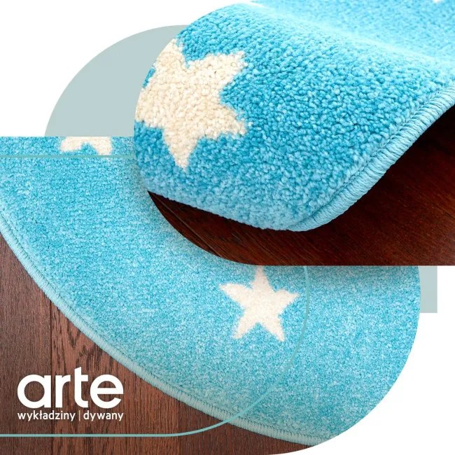 Koberec Agnella Funky Top Starf modrý kruh