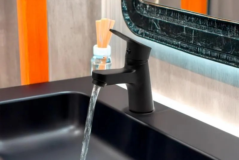 Erga Astat, umývadlová batéria h-125, čierna matná, ERG-YKA-BU.ASTAT-BLK
