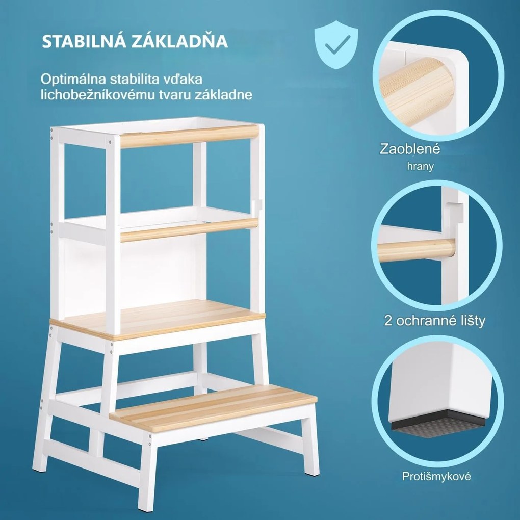InternetovaZahrada Detská učiaca veža Barn 93x51x50 cm - prírodná