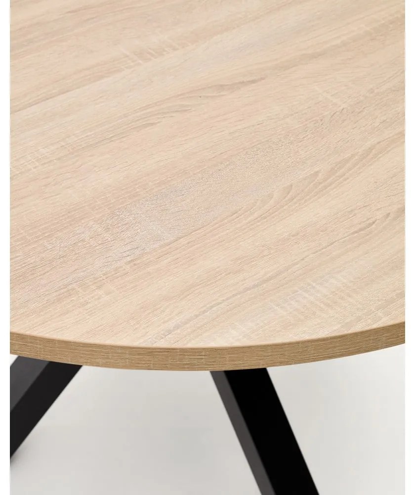 Okrúhly jedálenský stôl v čierno-prírodnej farbe ø 120 cm Argo – Kave Home