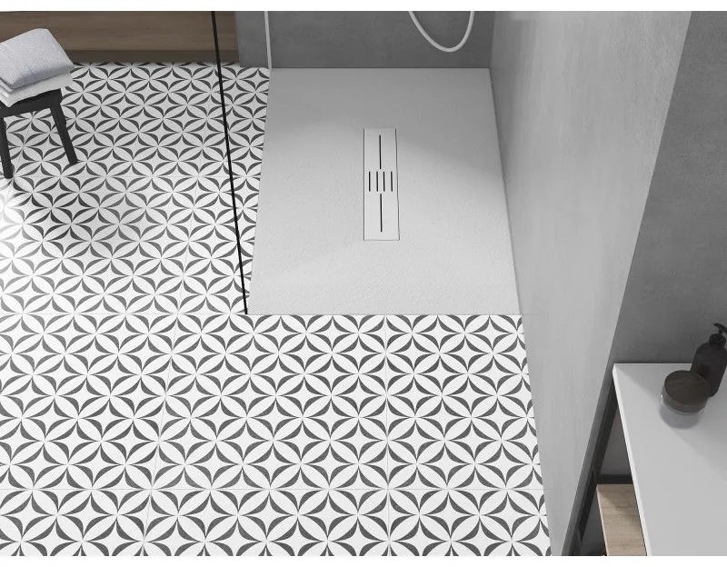 Mexen Toro, SMC obdĺžniková sprchová vanička 120 x 90 cm, biela, biela krytka, 43109012-W