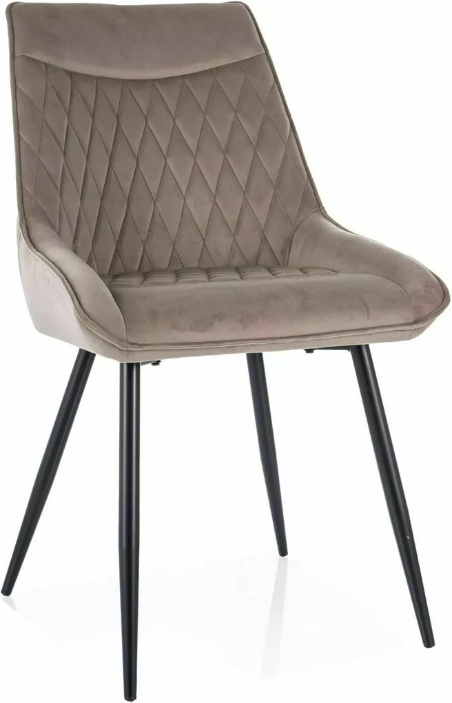 SI Stolička Agat Velvet tmavá béžová