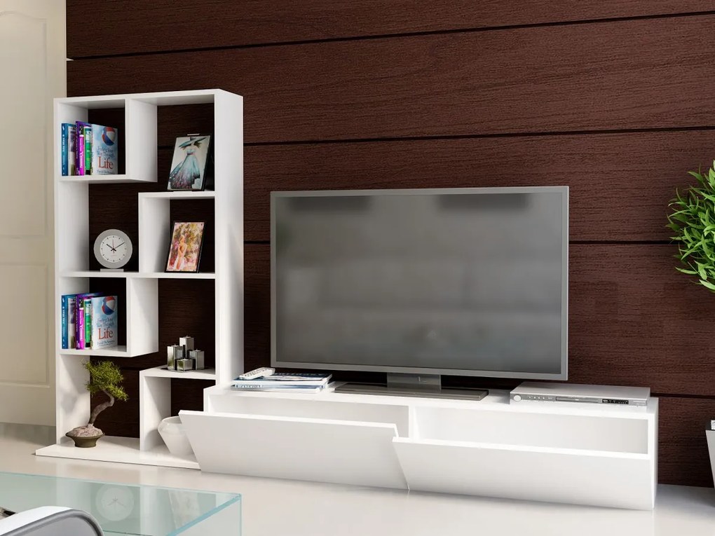 Obývacia stena BARE 220 cm biela