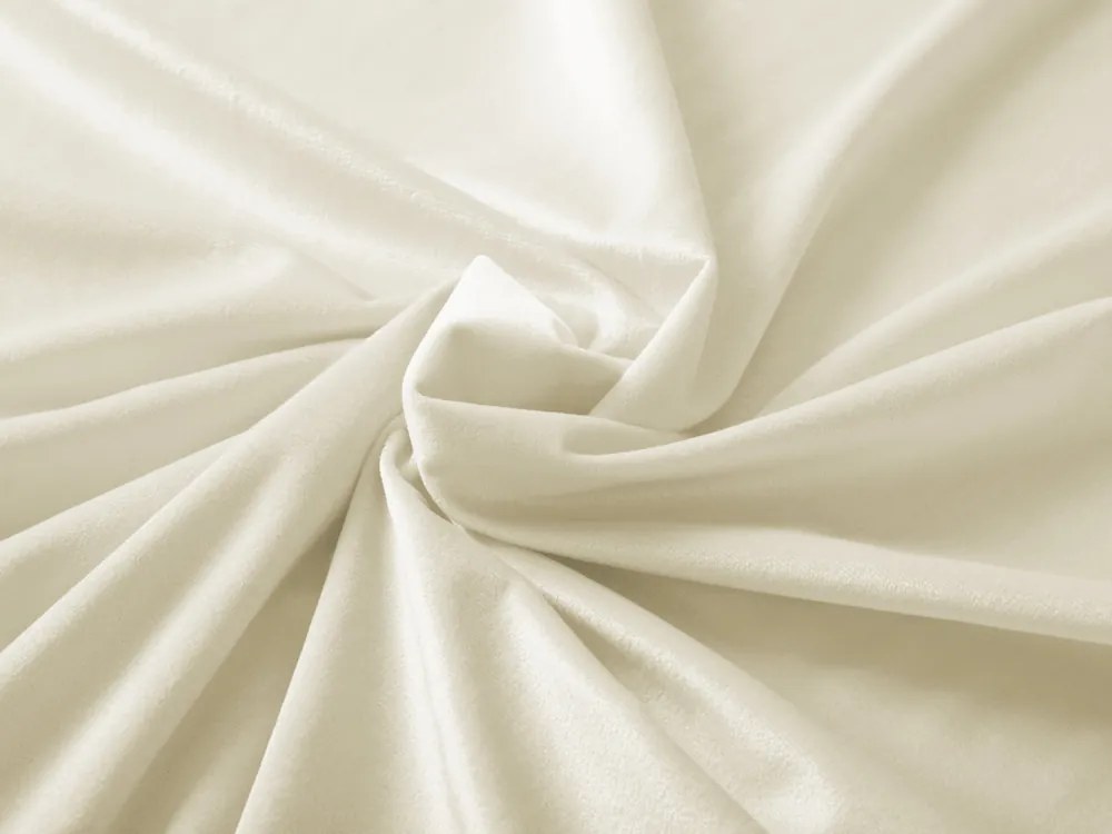 Biante Veľký zamatový okrúhly obrus Velvet Premium SVP-003 Smotanový Ø 210 cm