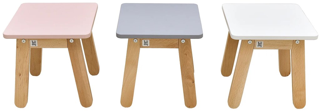 Sivá detská stolička WOODY GREY