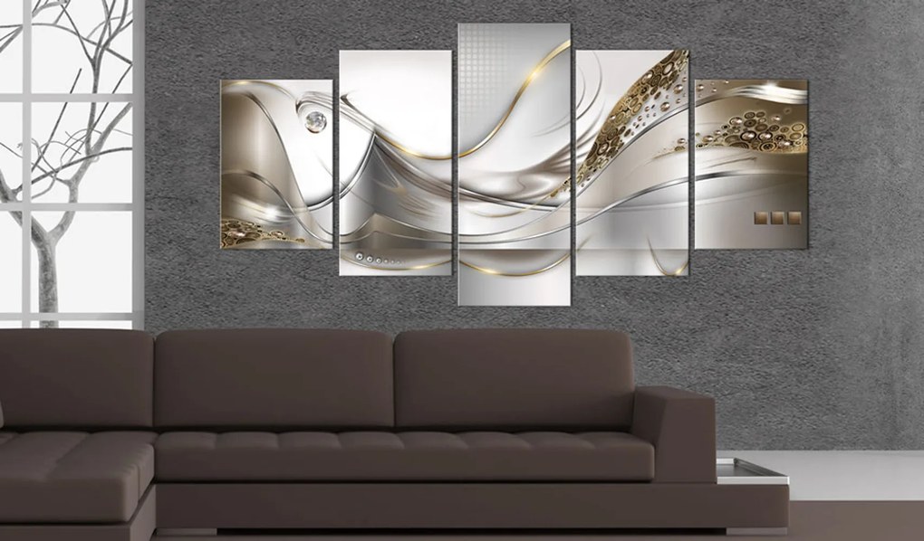 Artgeist Obraz na akrylátovom skle - Golden Flight [Glass] Veľkosť: 100x50