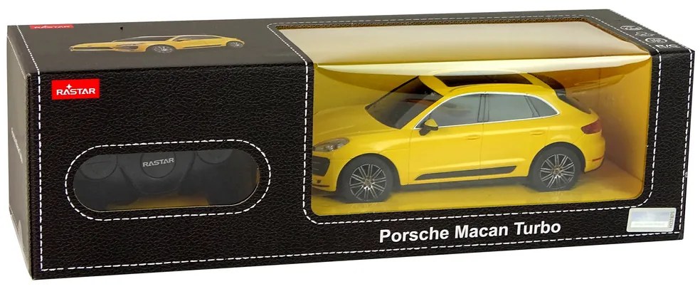 Lean Toys Auto R/C Porsche Macan Turbo 1:24 Rastar - žlté