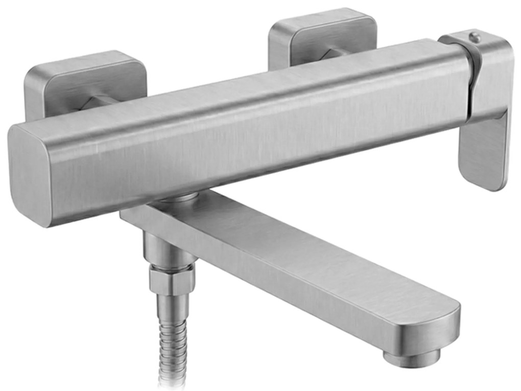 Rea Arlo, vaňová batéria s ručnou sprchovou súpravou, brúsená oceľ, REA-B4582