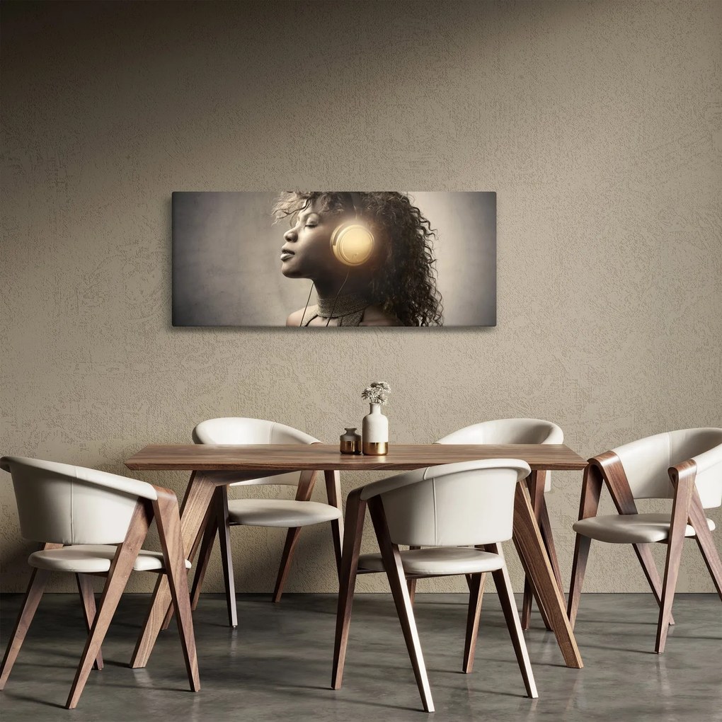 Obraz - Sila hudby (120x50 cm)