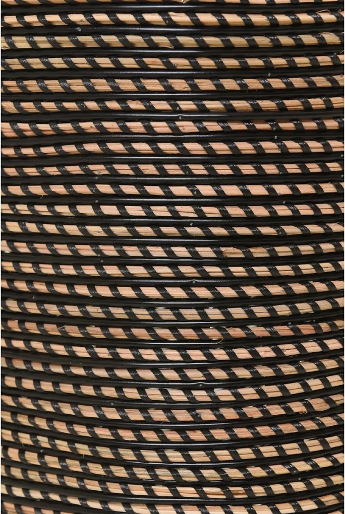 Izbový kvetináč MACETA, ratan, 33x42 cm, natur/čierna