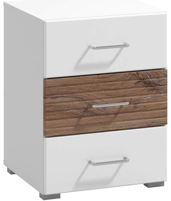 Nočný stolík Masilia 3sz Biely 11012123