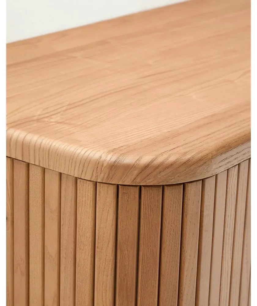 Závesná skrinka pod umývadlo v dekore jaseňa v prírodnej farbe 90x40 cm Mailen – Kave Home