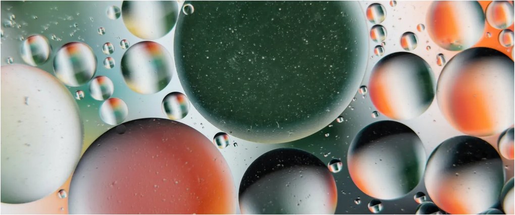 Obraz abstrakcie - bubliny (120x50 cm)