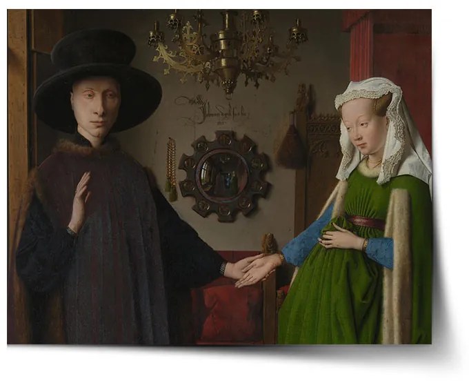 Sablio Plagát Svadba manželov - Jan van Eyck - 60x40 cm