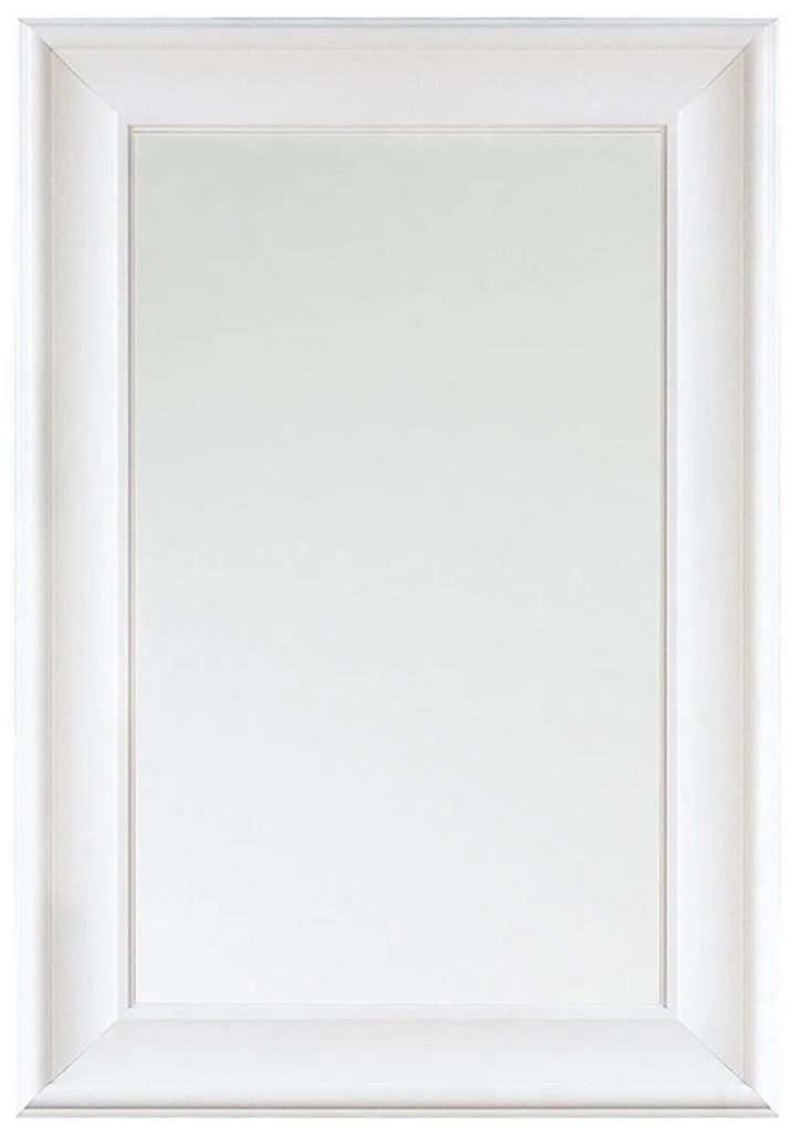 Nástenné zrkadlo 60 x 90 cm biele LUNEL Beliani