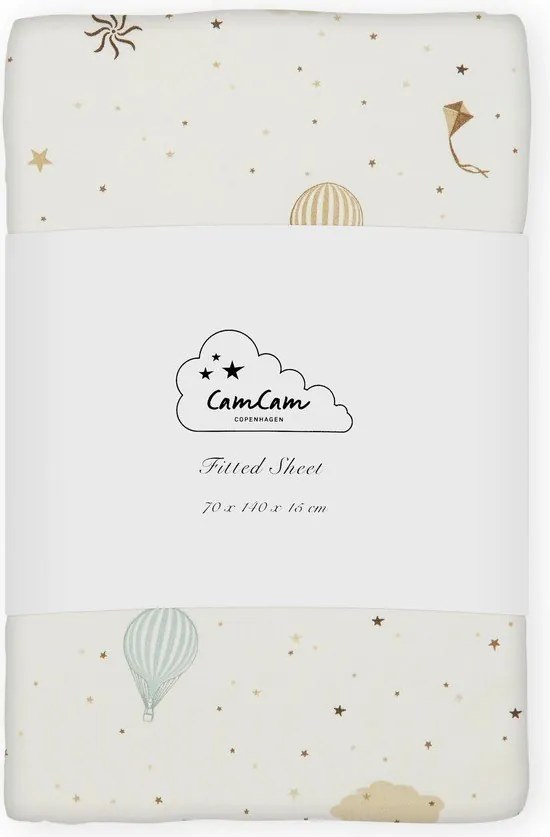 Slonovinová napínacia detská plachta do postieľky z Bio bavlny 70x140 cm Dreamland – Cam Cam Copenhagen