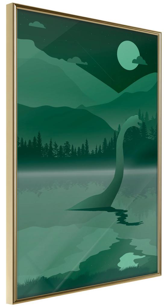 Artgeist Plagát - Loch Ness [Poster] Veľkosť: 20x30, Verzia: Čierny rám s passe-partout