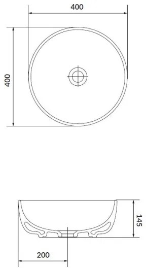 Cersanit K116-048 - Umyvadlo MODUO pr. 40 cm keramika, lesklá biela