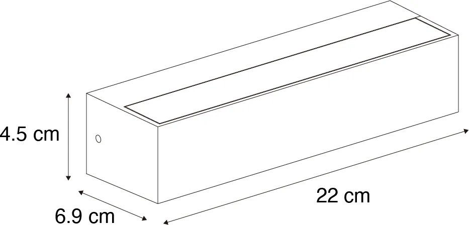 Moderné nástenné svietidlo čierne vrátane LED IP65 - Steph