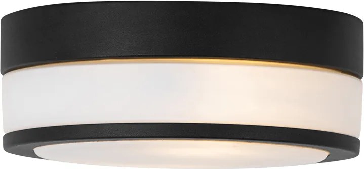 Moderné vonkajšie stropné svietidlo čierne 23 cm IP44 - Flavi