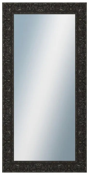 DANTIK - Zrkadlo v rámu, rozmer s rámom 50x100 cm z lišty PRAHA čierna (2753)