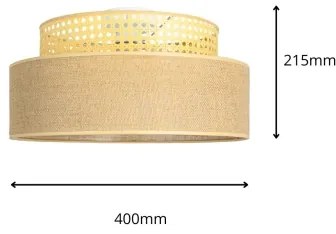 Stropné svietidlo BOHO 1xE27/60W/230V pr. 40 cm ratan