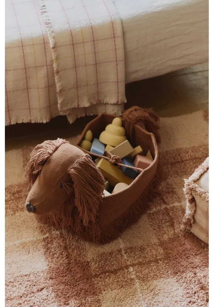 Svetloružový bavlnený detský pléd 140x200 cm Tartan Rose – Lorena Canals