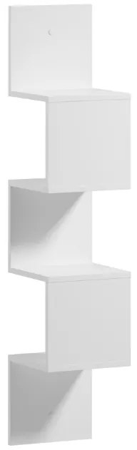 Nástenná polica SUNEDO 25x125 cm, biela