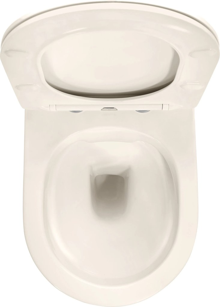 Závesná WC misa so SoftClose sedadlom REA Mini Carlo, Ecru