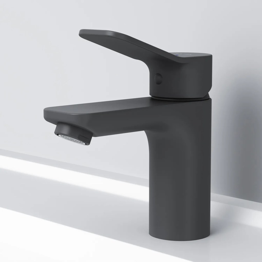 Umývadlová batéria AM.PM X-Joy FXA82122 jednopáková s odtokovým ventilom, čierna
