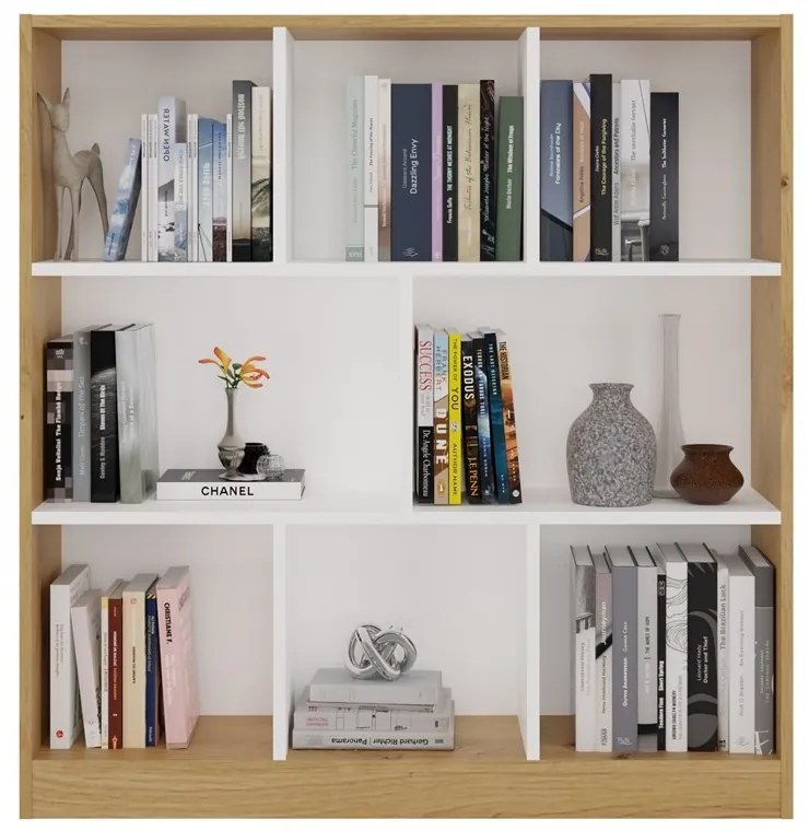 Regál Fiesta 100 cm biely/dub artisan