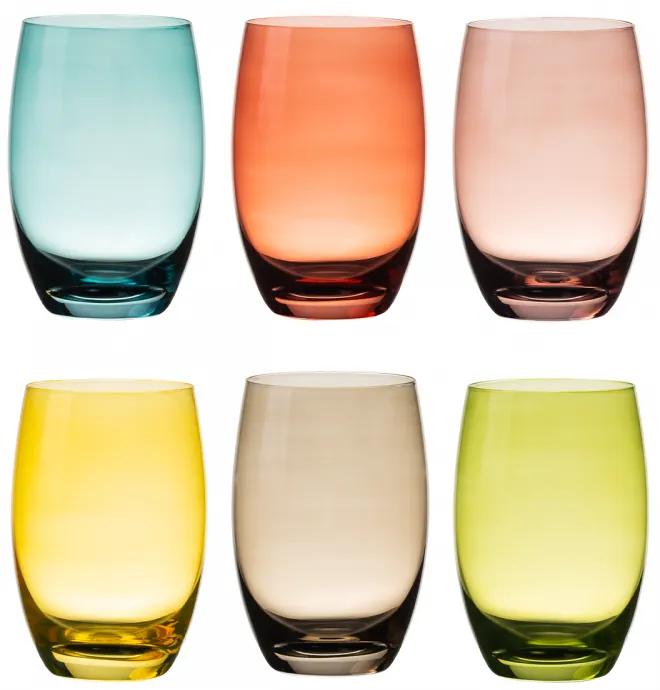 Lunasol - Poháre Tumbler farebné 460 ml 6 ks — Optima Glas Lunasol (322837)